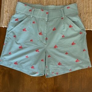 Nike DriFit Victory Golf Striped Lobster Patterned Women's Shorts Small